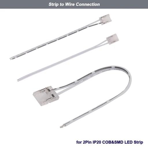 10 шт. 2-контактний роз’єм світлодіодної стрічки 8 мм 10 мм для світлодіодної стрічки 5050 2835 3528 COB