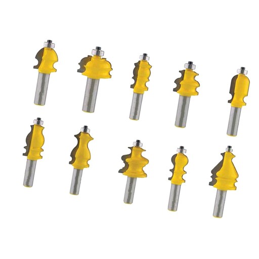 10 рельсов с держателем 1/2 и набором бит для маршрутизатора