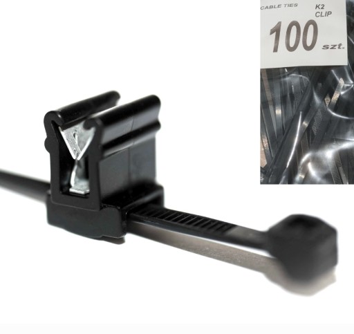 100 x кабельные стяжки с зажимом держатель clk2