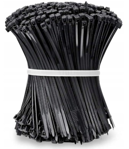 1000 шт. Кабельні стяжки чорний 3, 6x200 мм