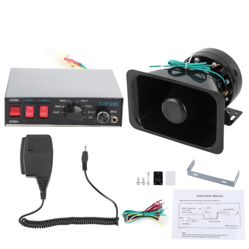 1610200113311 - 100 Вт 12 в сирена 8 тонів 130 дБ акустична система