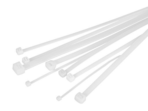 100x КАБЕЛЬНІ СТЯЖКИ МІЦНІ СТІЙКІ БЛИСКАВКИ 10x500 мм БІЛІ