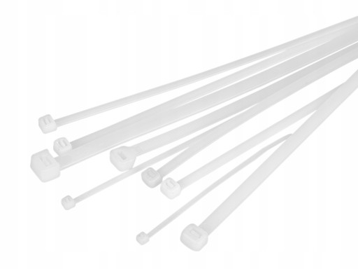 100x КАБЕЛЬНІ СТЯЖКИ МІЦНІ СТІЙКІ БЛИСКАВКИ 10x500 мм БІЛІ
