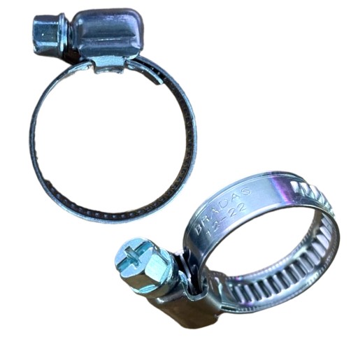 100x ЗАЖИМНЫЕ СВЯЗИ червячные зажимы СКРУЧЕННЫЙ металлический КОМБИНЕЗОН 12-22мм