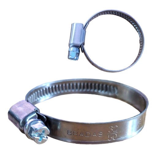 100x червячных зажимов металлические зажимы ВИНТОВЫЕ 32-50 мм