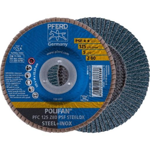 10шт PFERD POLIFAN лепестковый диск PFC 125 Z 80 PSF STEELOX