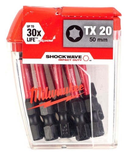 10x Milwaukee Shockwave біти TX20 50 мм TORX IMPACT