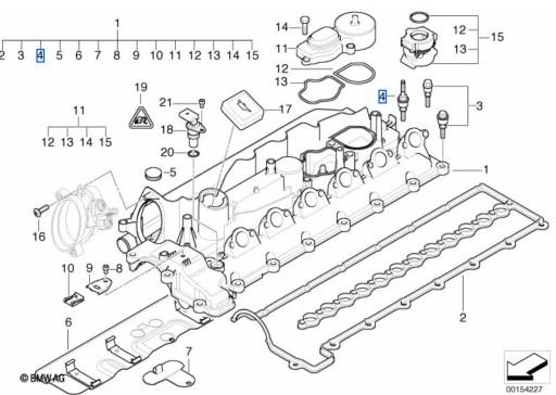 11120036237 Болти кришки головки салону BMW 3' 5' 7' X3 X5 X6