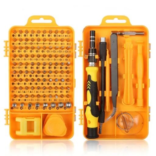 Прецизійні викрутки жовтого кольору 115 в 1 138 в 1 - набір для ремонту своїми руками