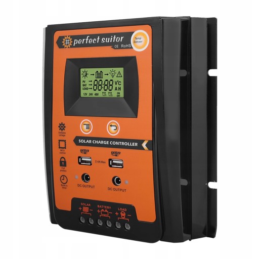 QC07424-02 - 12 В/24 в 50A ШІМ MPPT коротка версія регулятор