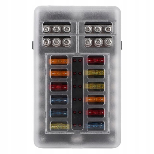 1610200112511 - 12 ланцюгів тримач блоку запобіжників лампа