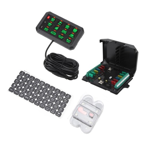 12-ступенчатая панель переключателей от 12 В до 24 В IP65