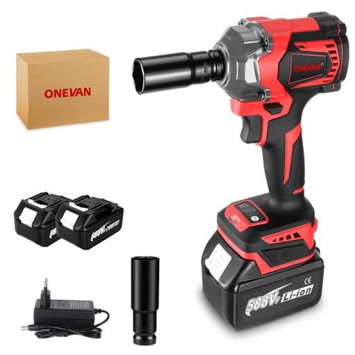 1200NM 1/2-дюймовый бесщеточный электрический ударный гайковерт со светодиодной подсветкой