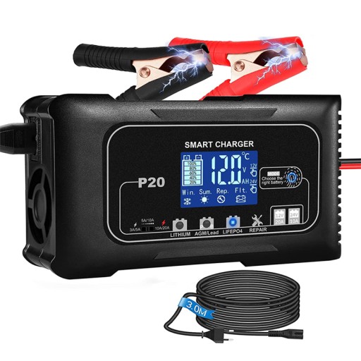 АККУМУЛЯТОРНЫЙ ВЫПРЯМИТЕЛЬ 12 В 20 А / 24 В 10 А АВТОМАТИЧЕСКОЕ УМНОЕ ЗАРЯДНОЕ УСТРОЙСТВО