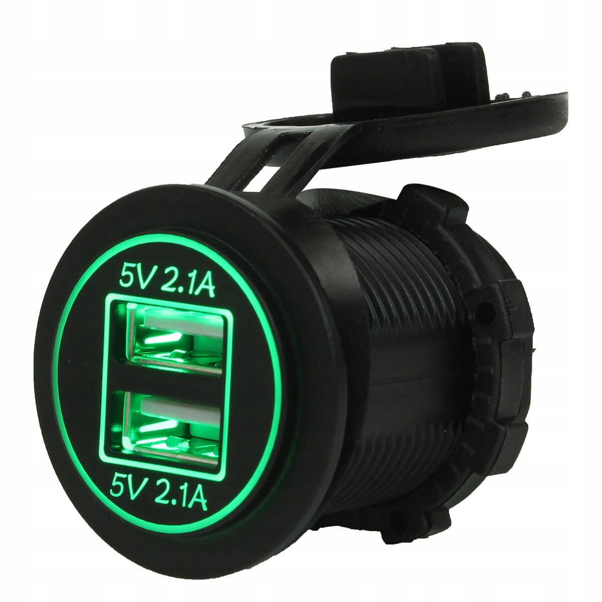 12V-24V Dual 2.1 A+2.1 A USB Car Cigarette Lighter