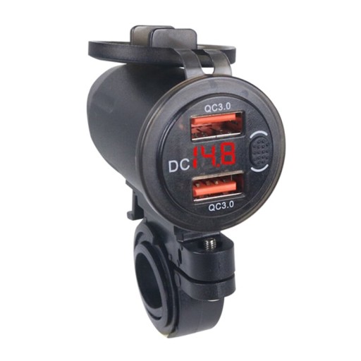 6935461233817 - Водонепроникний USB-зарядний пристрій для мотоциклетного телефону 12 В/24 В