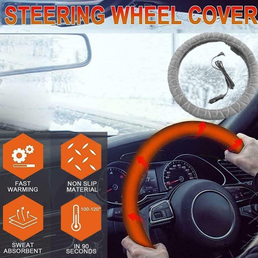 694426000319458480 - 12v універсальний підігрів керма чохли після
