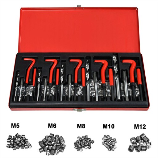 Набір для ремонту різьби на 131 шт. Інструмент для ремонту різьби