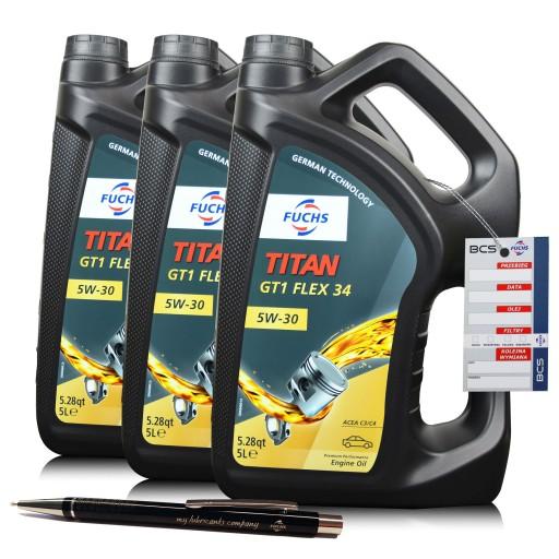 15 ЛІТРІВ FUCHS TITAN GT1 FLEX 34 5W30 - МОТОРНА МАСЛА - 15 л