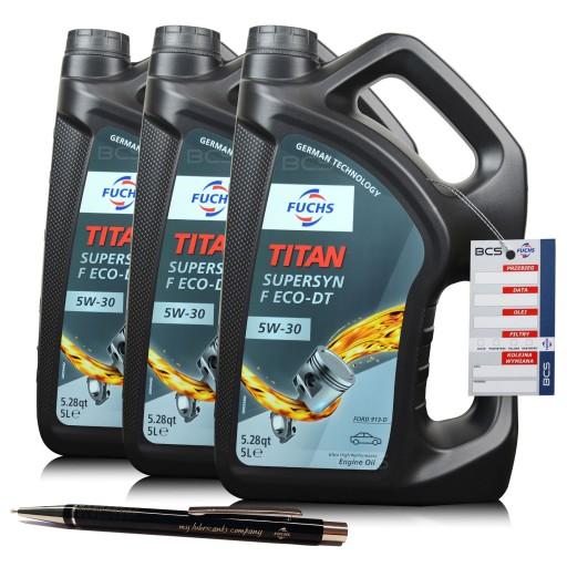 15 ЛІТРІВ МОТОРНА МАСТИЛА FUCHS TITAN SUPERSYN F ECO-DT 5W30 15л