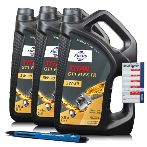 15 ЛИТРОВ FUCHS TITAN GT1 FLEX FR OIL 5W30 15л RN17 PSA2290