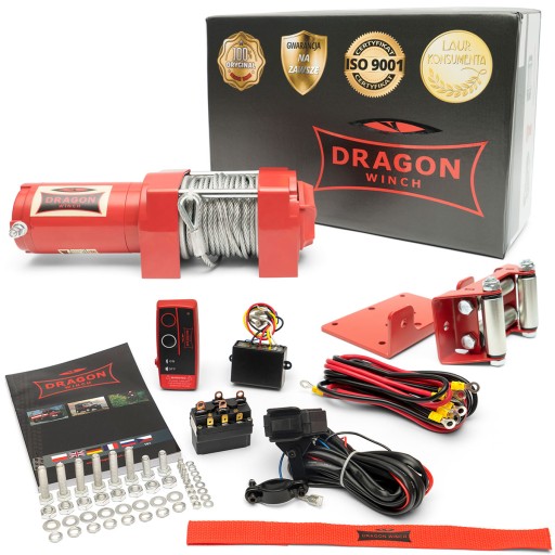 1588 кг DRAGON WINCH ЭЛЕКТРИЧЕСКАЯ ЛЕБЕДКА 12 В для дистанционного управления четырехплугом