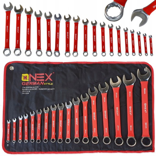 17 шт. КЛЮЧІ КОМБІНАЦІЙНІ НА 6-32 мм КЛЮЧІ ВІДКРИТІ г