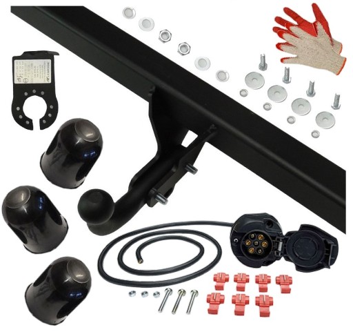 БУКСИРОВОЧНЫЙ КРЮК 1800 КГ + ЖГУТ ПРОВОДОВ для VW VOLKSWAGEN GOLF 5 V PLUS 6 VI 2003-2012 гг.