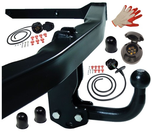 1825кг БУКСИРУВАЛЬНИЙ ГАК + РЕГУЛЯЦІЯ + ЧОХЛИ VOLKSWAGEN VW TOURAN 1T 03-15 I MK1