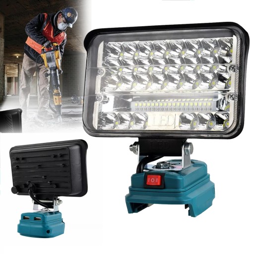 ПРОЖЕКТОР 18 В ДЛЯ РАБОЧЕЙ ЛАМПЫ MAKITA ФОНАРЬ 60 Вт + 2XUSB 48LED