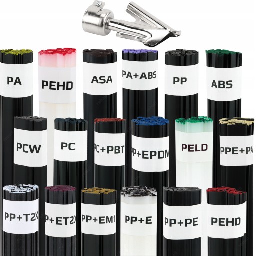 18X ПЛАСТИКОВИЙ ЗВ’ЯЗУВАЛЬНИЙ АПАРАТ НАБІР ДЛЯ ЗВАРЮВАННЯ ПЛАСТИКУ 1,8 кг + НАСАДКА