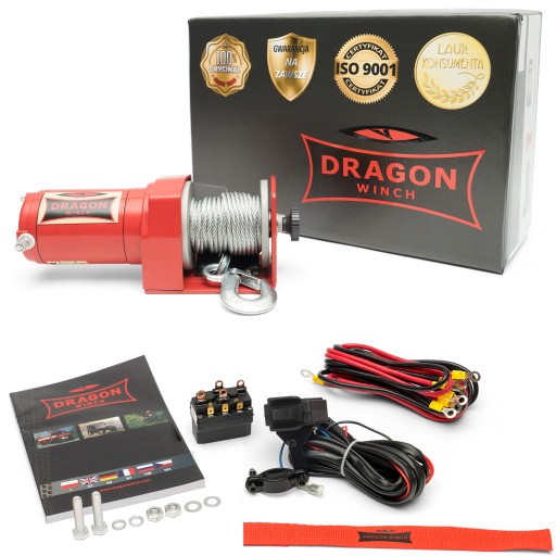 1T DRAGON WINCH 12V ELECTRIC CABLE WINCH для квадроцикла позашляхового плуга