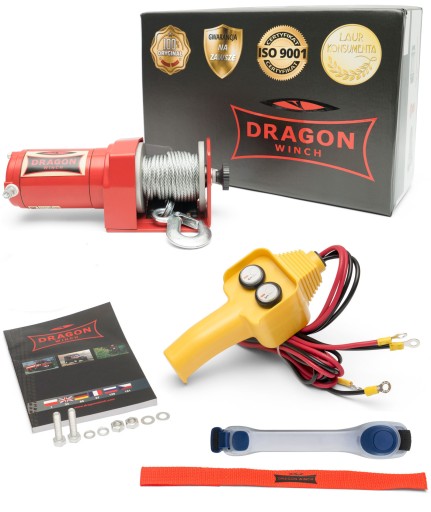 ~1T DRAGON WINCH ЭЛЕКТРИЧЕСКАЯ КАБЕЛЬНАЯ ЛЕБЕДКА 12 В для плуга Quad 2000