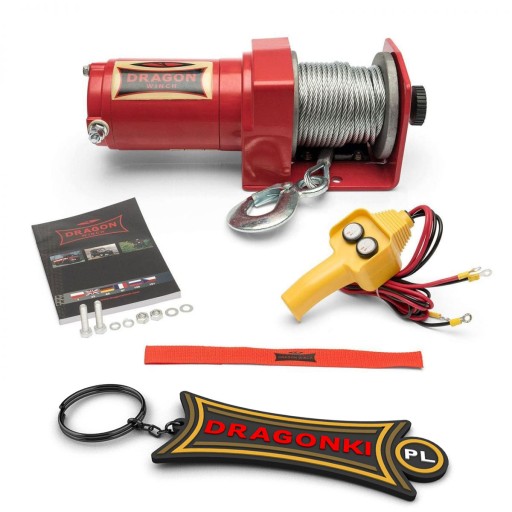 ~1T DRAGON WINCH ЭЛЕКТРИЧЕСКАЯ КАБЕЛЬНАЯ ЛЕБЕДКА 12 В для плуга Quad 2000