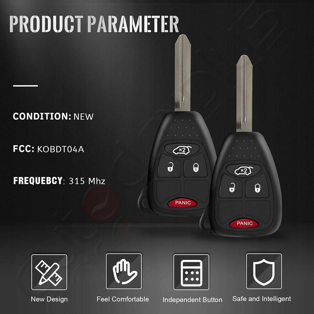 2 для DODGE Magnum зарядний пристрій дистанційного ключа автомобіля