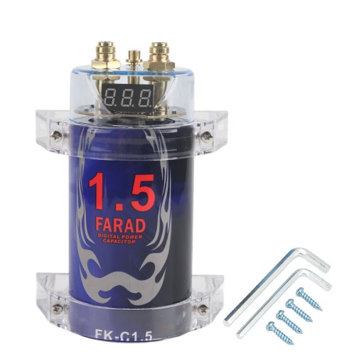 Victool1610220057911 - 2-фарадний автомобільний аудіо конденсатор потужності цифровий дисплей