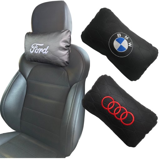 2 x ПОДУШКА ДЛЯ ПОДГОЛОВНИКА АВТОМОБИЛЯ, ПОДУШКА С ЛОГОТИПОМ НА ШЕЕ, СПИНЕ ВЫБЕРИТЕ СВОЙ ЗНАК