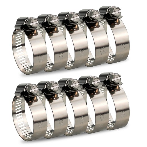 Набор из 20 хомутов для шлангов, регулируемые стальные хомуты для шлангов