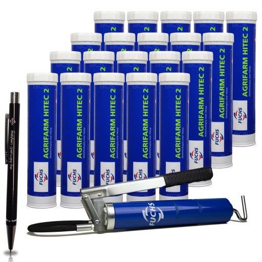 20 x FUCHS AGRIFARM HITEC 2 — литиевая смазка — 400 г + СМАЗОЧНЫЙ ПИСТОЛЕТ — РАСПРЕДЕЛИТЕЛЬ
