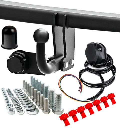 БУКСИРОВОЧНЫЙ КРЮК 2000 кг Škoda OCTAVIA II mk2 HTB Combi Liftback + 13-контактный ЖГУТ ПРОВОДОВ