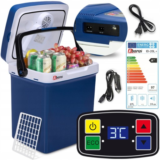 -20°C Туристичний холодильник IB-28I+ Portable Mobile ECO mode 12V 230V USB