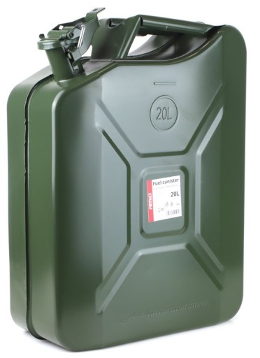 Металлическая канистра 20 л с уплотнением + ластовица для бензина для перевозки масла