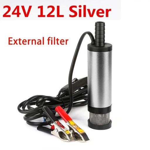 5714652997582 - 24V Silver Внешний водяной насос 12V 24V для масла Mini