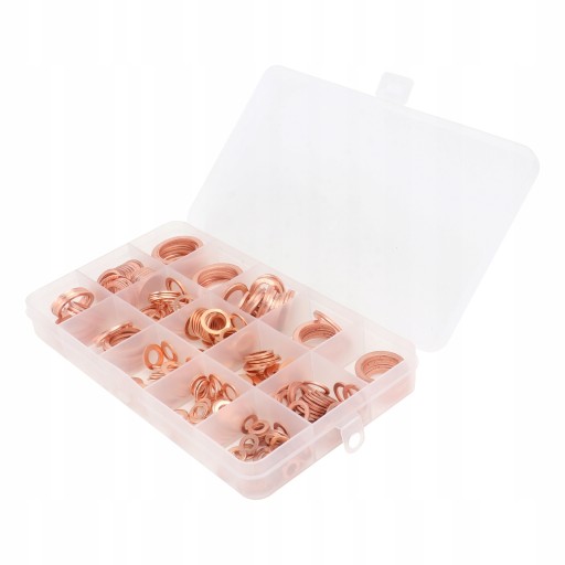 280pcs мідні Шайби набір плоске кільце