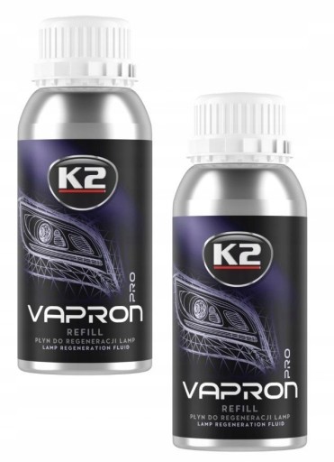 2x K2 VAPRON REFILL рідина регенерації лампи фар поповнення