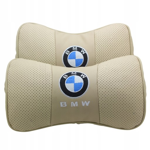 Шкіряний автомобільний підголівник BMW 2 шт