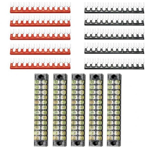 2x 5x 600V 15A 12P 2 ряди гвинтових блоків із попередньо ізольованим бар’єром Zac