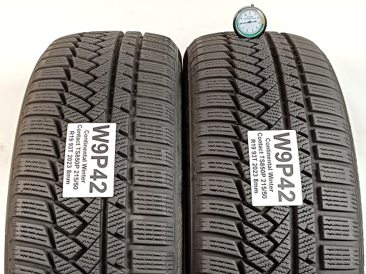 2x Continental Winter Contact TS850P 215/50 R19 2023 г. Как новые! Контисил