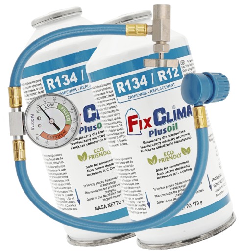 2x Кондиціонер холодоагент R134a 2x 170 г + шланг з манометром