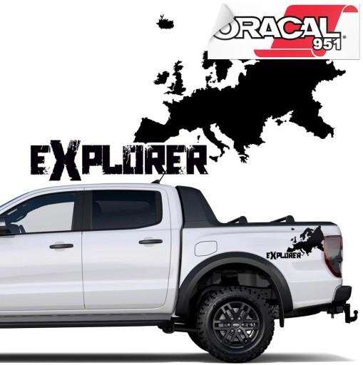 2X наклейка Европа проводник карта джип борт 50X28